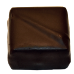 Pâte de fruits framboise, ganache chocolat noir corsé