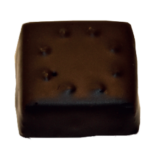Pâte d'amande aux écorces (sulfite, lait, lécithine de soja, fruits à coque)d'oranges confites - ganache chocolat noir corsé